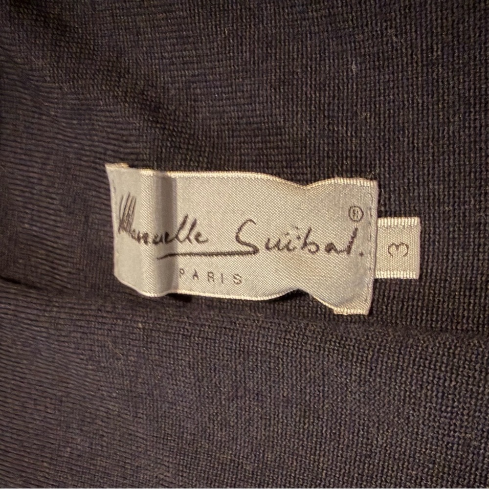 Manuelle Guibal navy wool a-line skirt. Size 3 - Picture 4 of 4
